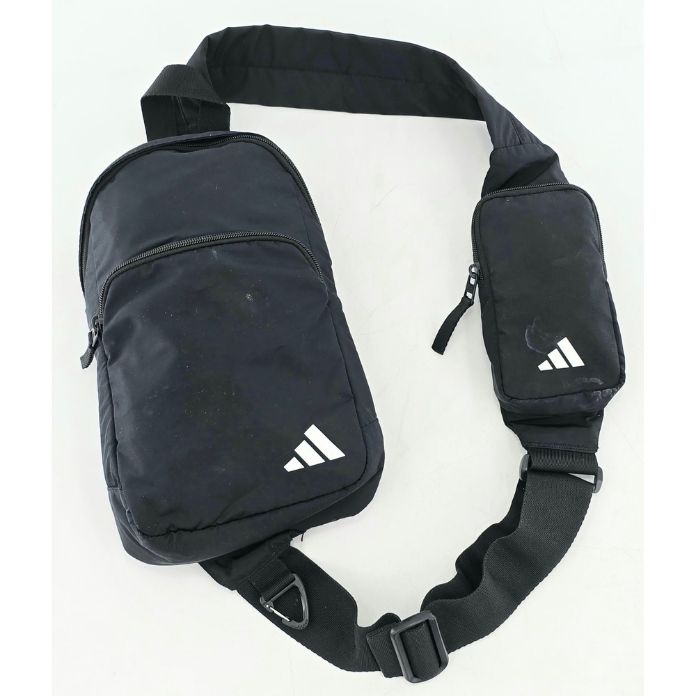Adidas Sling Bag Unisex OS Black Crossbody Shoulder Backpack - Excellent